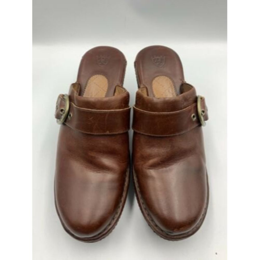 Ariat Brown Leather Mules Classic Slip-On Design